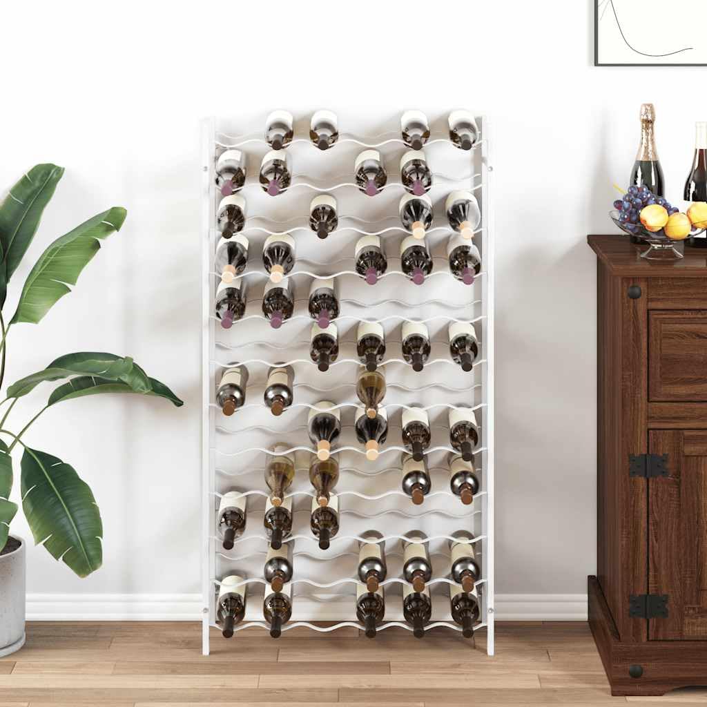 Weinregal Metall Weiß für 72 Flaschen mit 12 Ebenen, Flaschenhalter zur Lagerung und Aufbewahrung, geeignet für Küche, Esszimmer, Keller, Bar, Speisekammer, modernes Flaschenregal Möbel