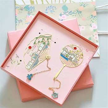 Amazon | gannbarou 美しい しおり 金属 メタル しおり 蘇州