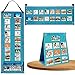 ABCKEY Routine Chart for Kids Preschoolers and Toddlers,Daily Visual Checklist,Behavior Chart,Task Card, Special Needs,for Autism (Blue)