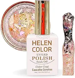 Esmalte em gel com madre pérola Helen Color 15ml