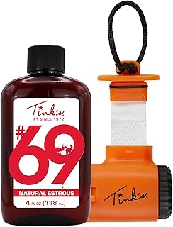 TINK'S #69 Doe-in-Rut 4 oz Buck Lure & Scent Reel Combo Pack | Hunting Lure/Attractant | Advanced Deer Lure