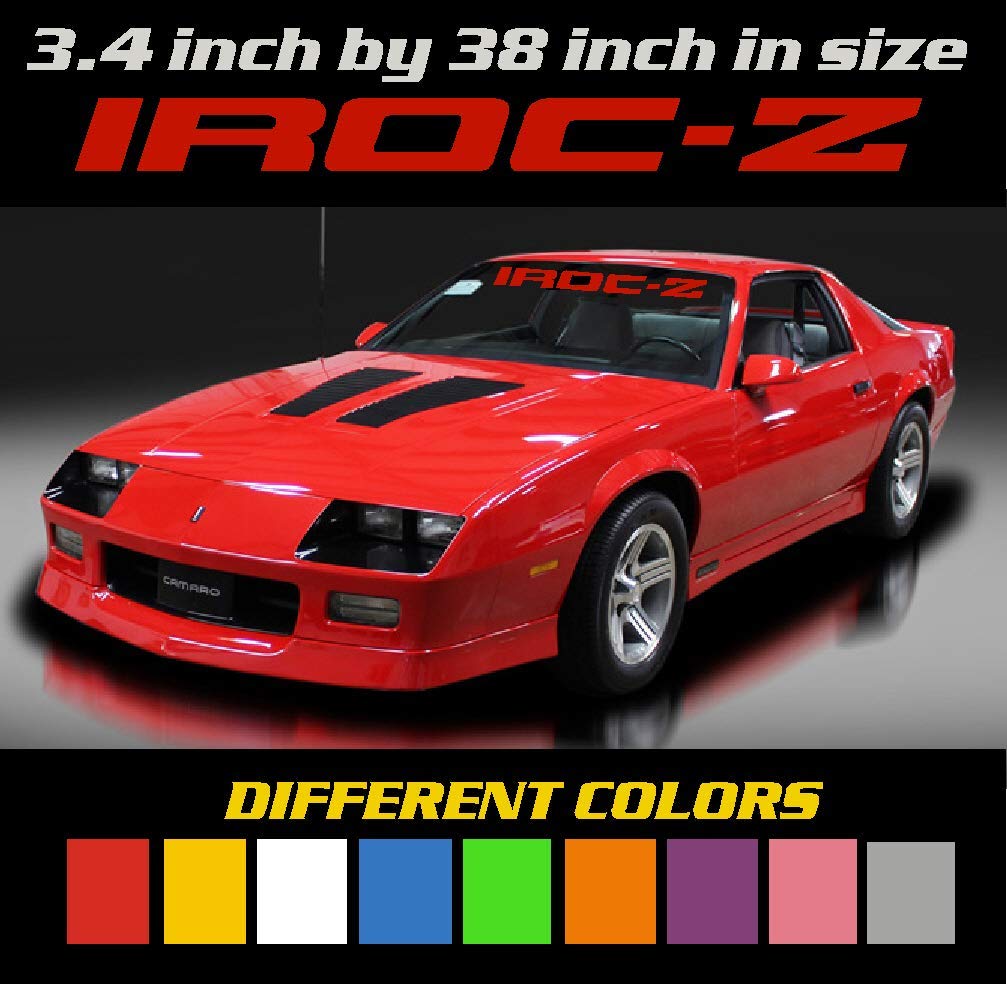 6 to 8 Year Outdoor Life - 3.4 inch by 38 inch Different Colors IROC-Z Windshield Banner Graphic / Decal / Sticker / Emblem