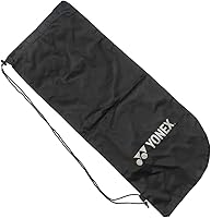 YONEX Black Racquet Cover with Drawstring - Durable Protection for Tennis & Badminton Rackets