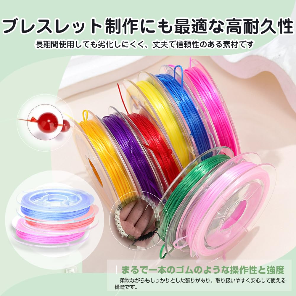 Amazon.co.jp: オペロンゴム ブレスレット ゴム 水晶の線 弾力紐 DIY