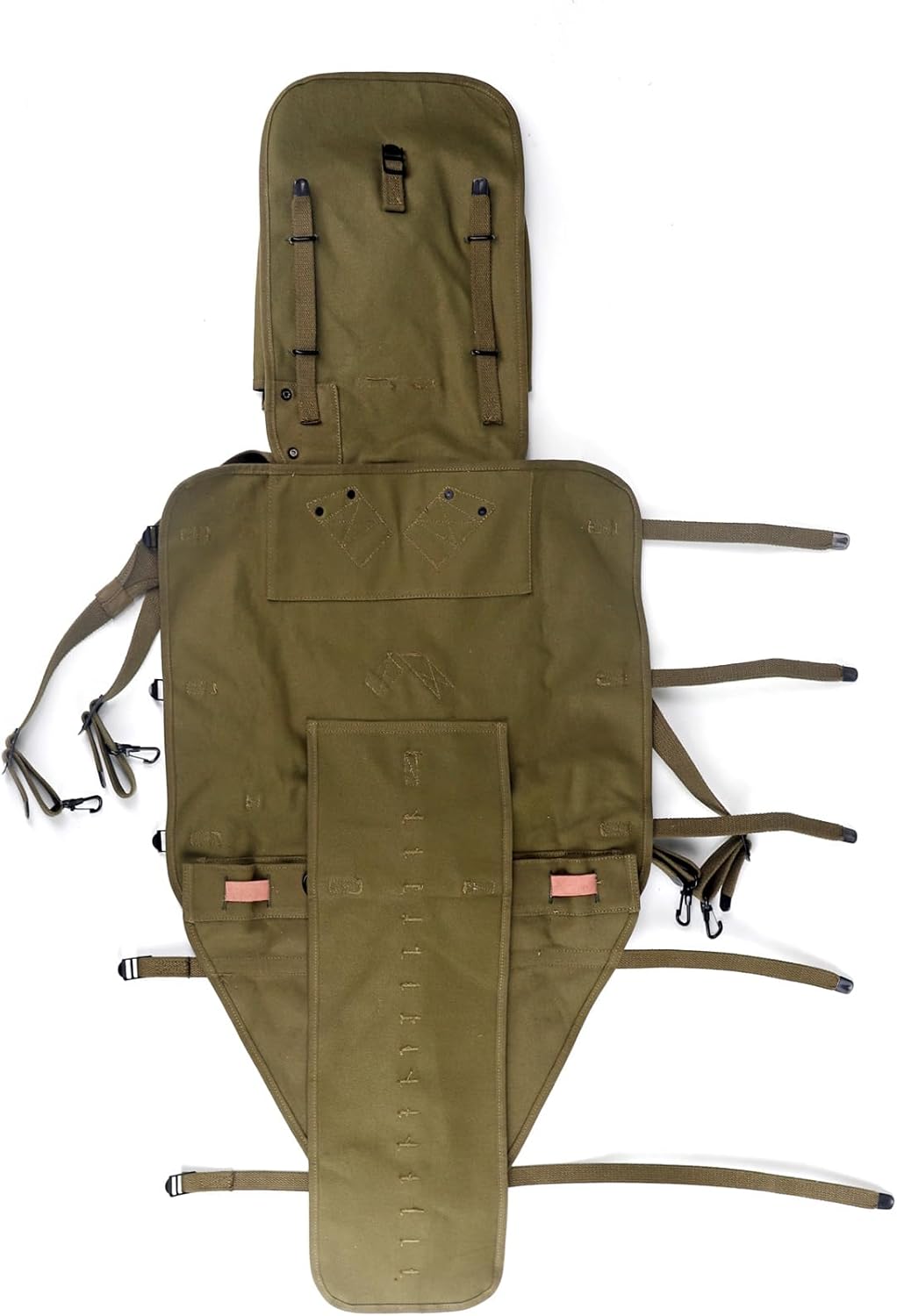 ANQIAO WW2 US M1928 Haversack Olive Green (m1928 haversack with tail pack)