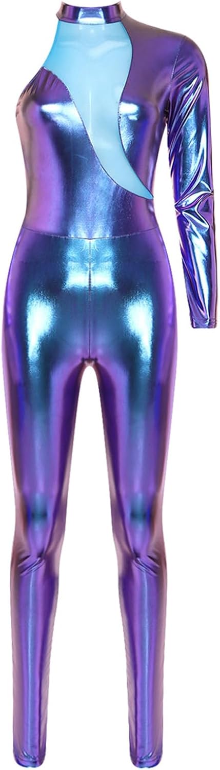 Choomomo Women Shiny Tights Spandex Body Suit Gk Leotards