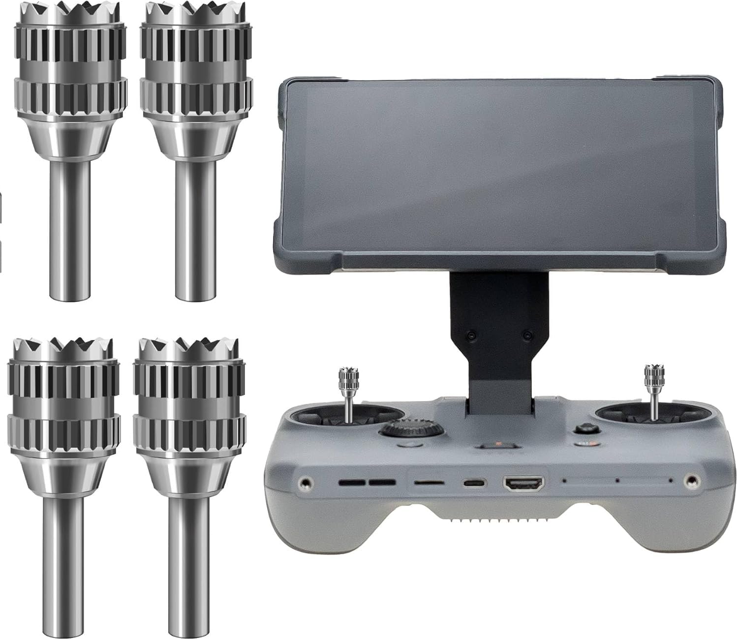 Mavic 4 Pro Control Sticks, Drone Joysticks for DJI RC Pro 2, Remote Controller Rocker Stainless Steel Thumb Rocker (2 Pair)