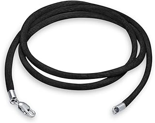 Collar De Cordón De Seda Satinada Suave Y Delgada En Colores Para Superponer Con Colgantes Cierre De Langosta De Plata Esterlina .925 En Tamaños De 14, 16, 18, 20, 24 Y 36 Pulgadas