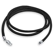 Black Silk Necklace Pendant Cords for Pendant Sterling Silver Clasp 16"