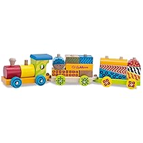 Simba Eichhorn 100002223 – Set Treno in Legno 20 Pezzi, incl. 17 mattoncini, 41 cm