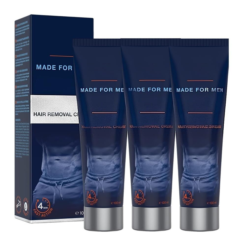 Crema depilatoria per uomo, crema depilatoria, crema depilatoria delicata e idratante, 100 ml (3,100 ml)