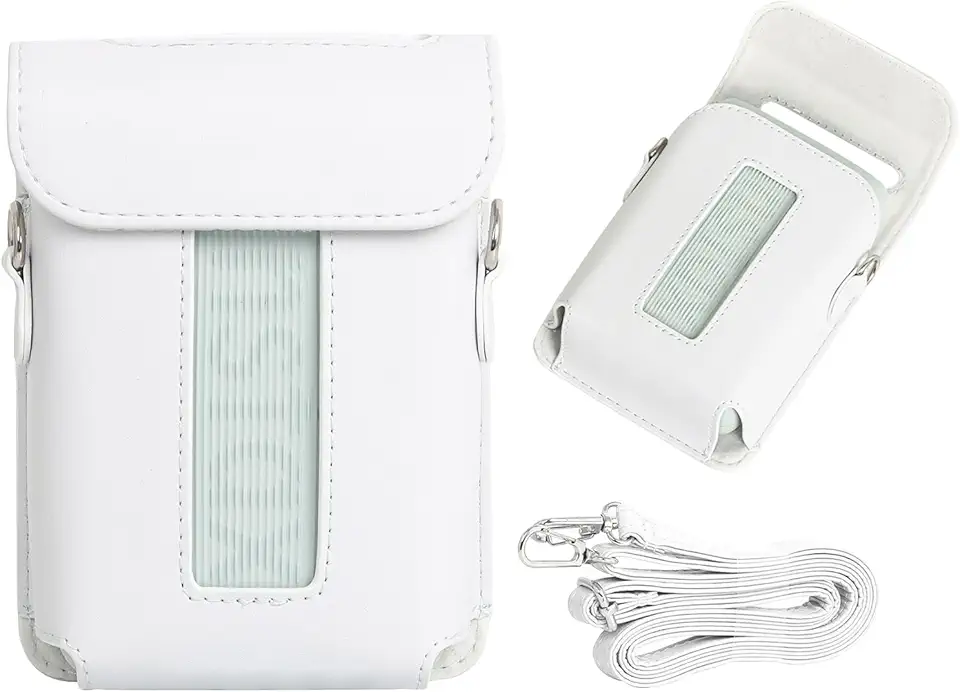 Rieibi Capa Mini Link 3 - Capa Protetora Para Impressora Smartphone Fujifilm Instax Mini Link 3, Capa Para Instax Mini Link 3 Com Alça De Ombro, Capa De Pu Para Impressora Smartphone