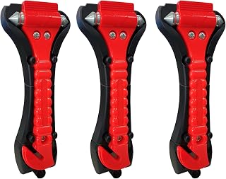 Car Window Breaker Hammer and Seat Belt Cutter 2-in-1, Emergency Escape Tool, Safety Glass Breaker, Automotive Safety Essentials and Accessories, 3 Packs