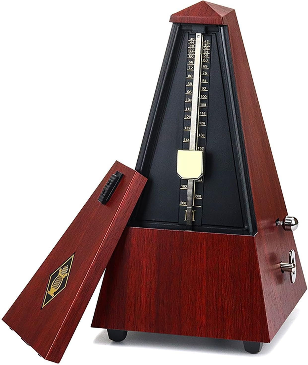 Metrónomo mecánico, Torre de metrónomo Metrónomo mecánico Piano Guitarra Violín Guzheng Universal for guitarra Piano(Color:Rosso)