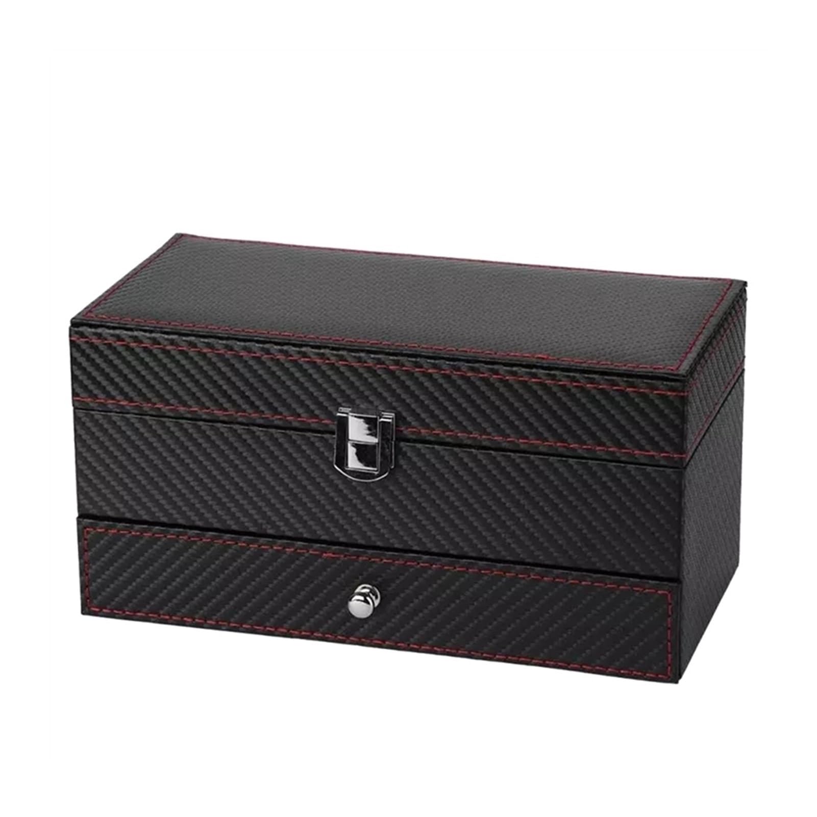 XBTGS Uhren-Display-Box, Uhrenbox, Schmuck-Display-Aufbewahrungsbox, Uhren-Aufbewahrungsbox, schwarze Uhrengehäuse für Herren,