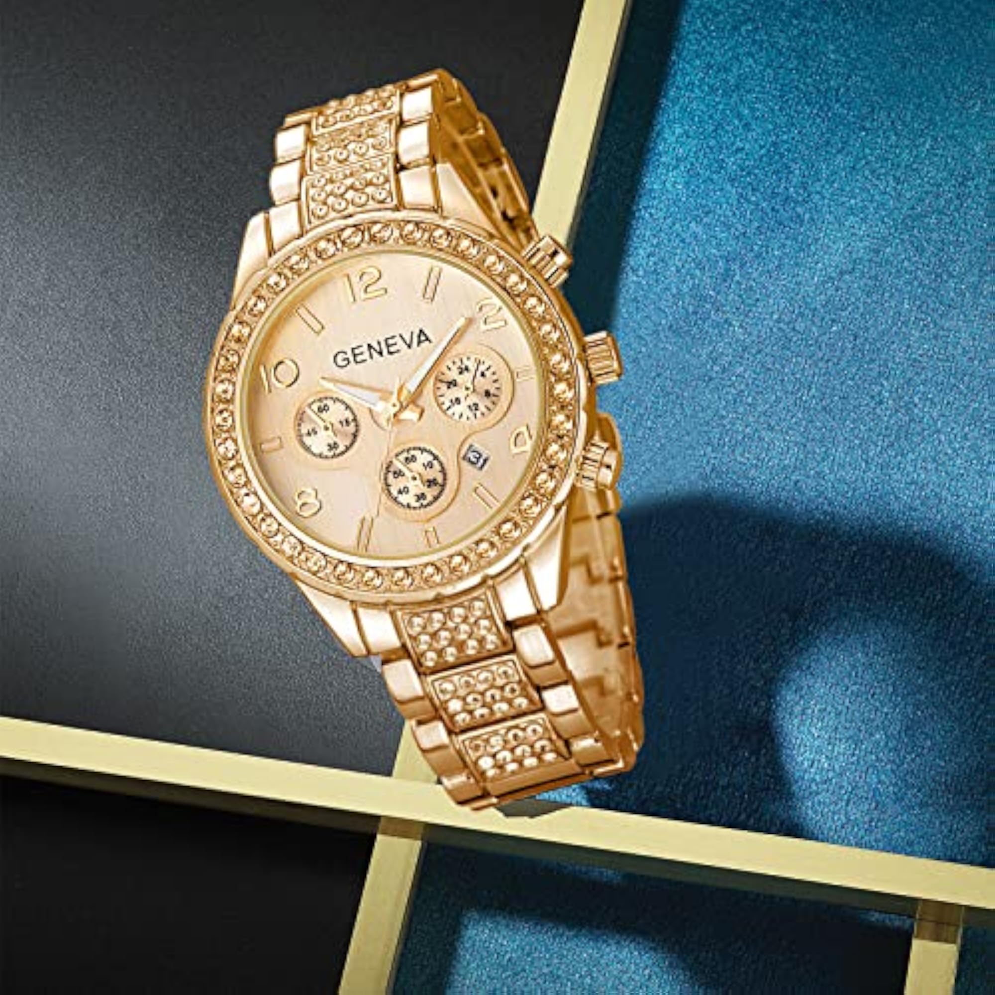 Luxury Unisex Crystal Diamonds Digital Quartz Watch