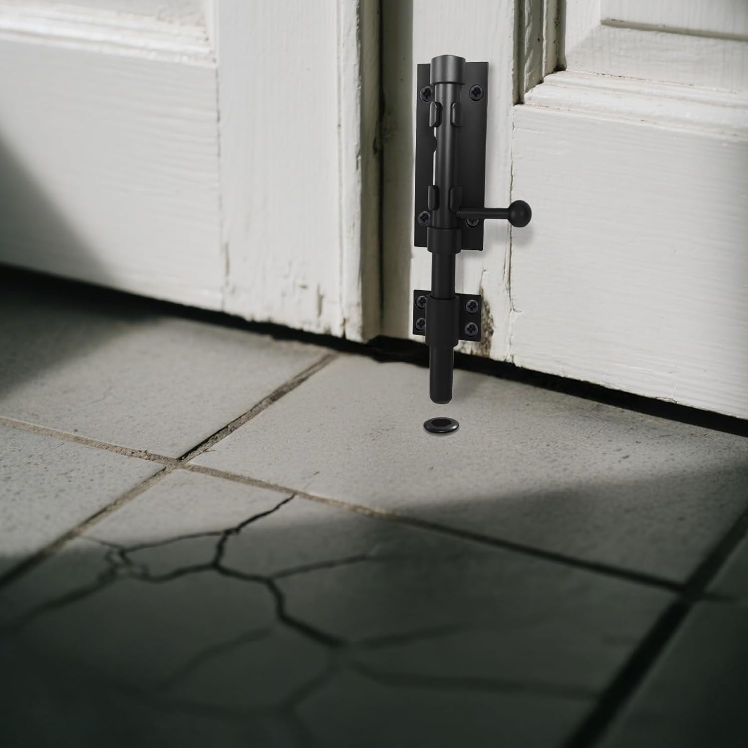 Includes Screws And Expanding Sleeves, Black 304 Stainless Steel Gate Latch Set With Dust Protector, Ideal For Barn Door, Gates, And Fences Outdoor