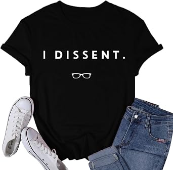 RBG Tshirts for Women Human Rights Equality Shirts I Dissent Tee Tops
