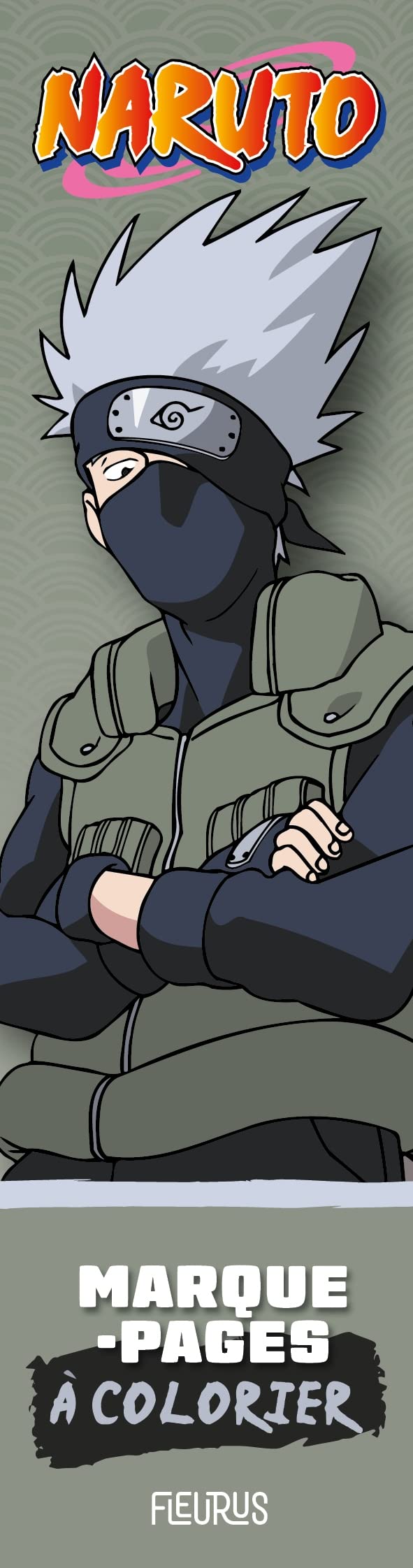 Marque-pages à colorier Naruto – Édition Kakashi