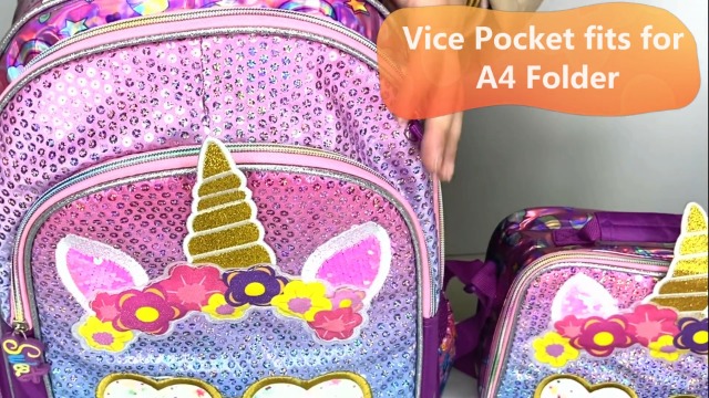 sequin rolling backpack