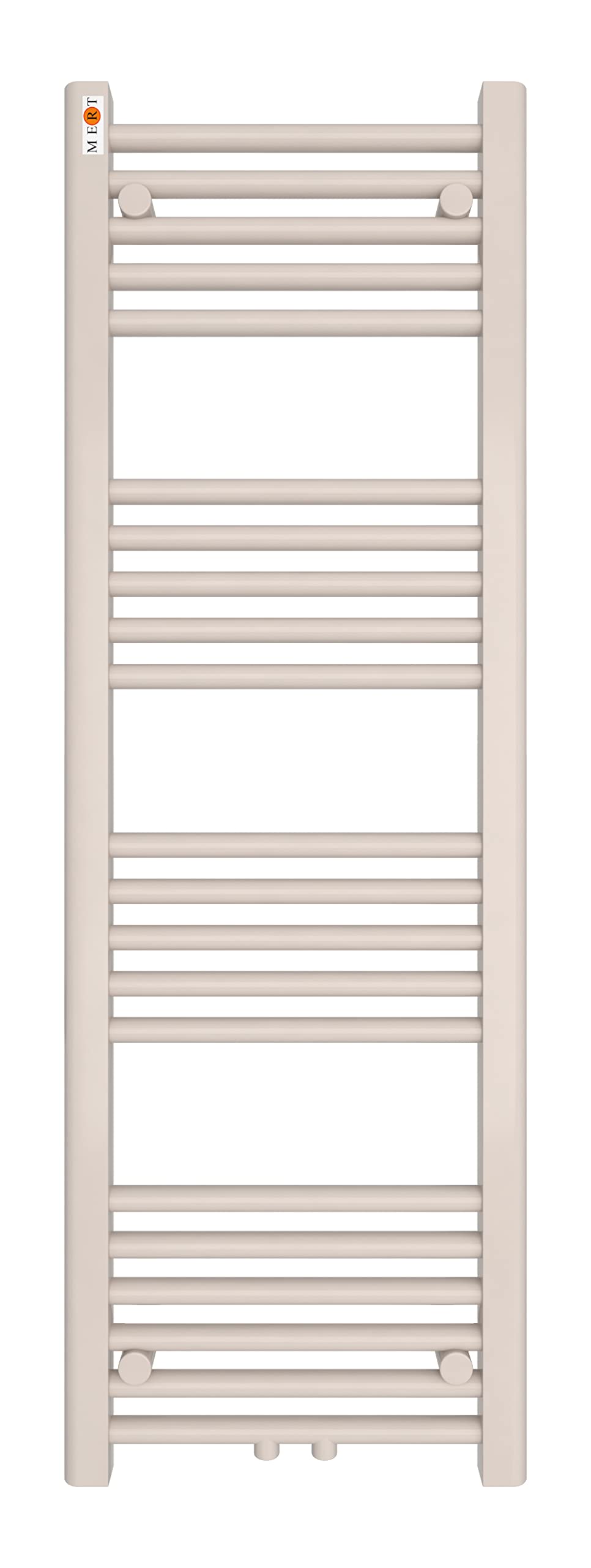 Mert Ogrzewanie elektryczne lub ciepłej wody, 1/2 cala, grzejnik łazienkowy, 1200 x 400 cm, przyłącze środkowe, 50 mm, biały, wieszak na ręczniki do montażu na ścianie