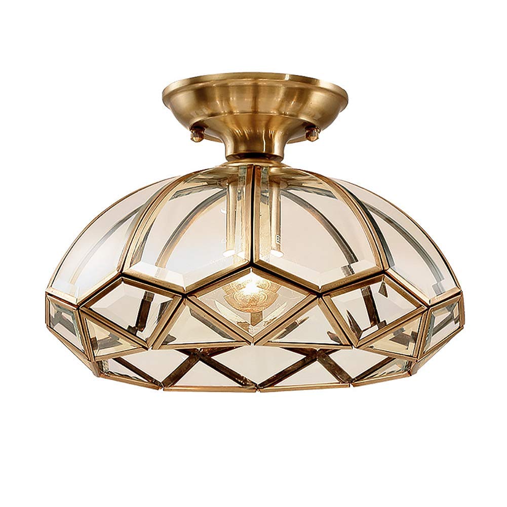Plafonnier LED variable avec douille E27 et abat-jour en verre transparent