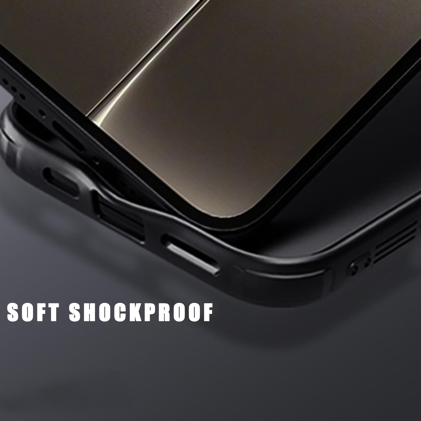 Ultradünne Hülle für iPhone 16 E/SE4, Gefrostetes rutschfest Schutzhülle mit Schiebe Objektiv Kamera Stoßfeste Handytasche,Schwarz,SE4