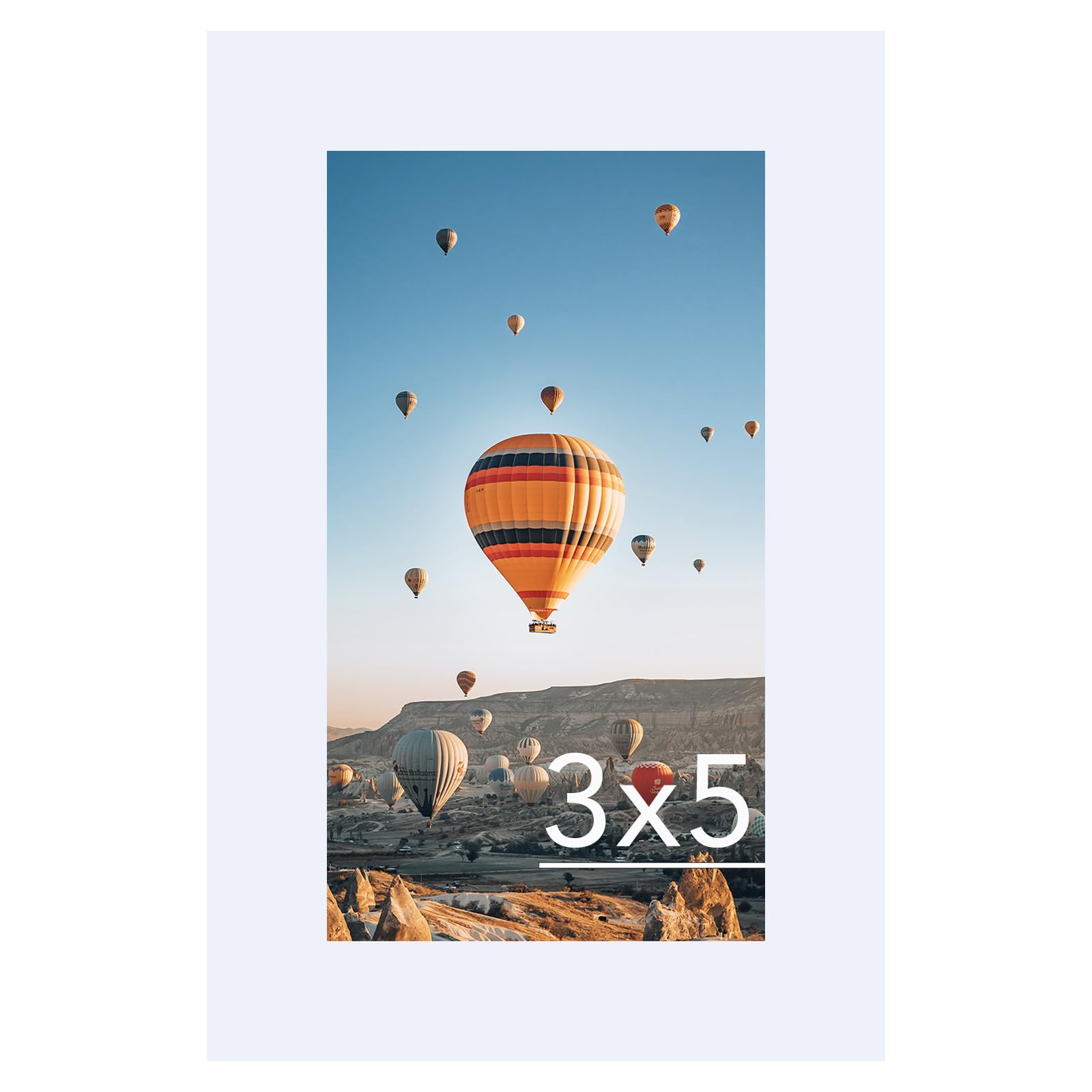 JCJMY 3x5 Picture Frame White for Tabletop, 3 x 5 Photo Frame with Shatter Resistant Plexiglass, Sturdy 3 by 5 Poster Frame, White