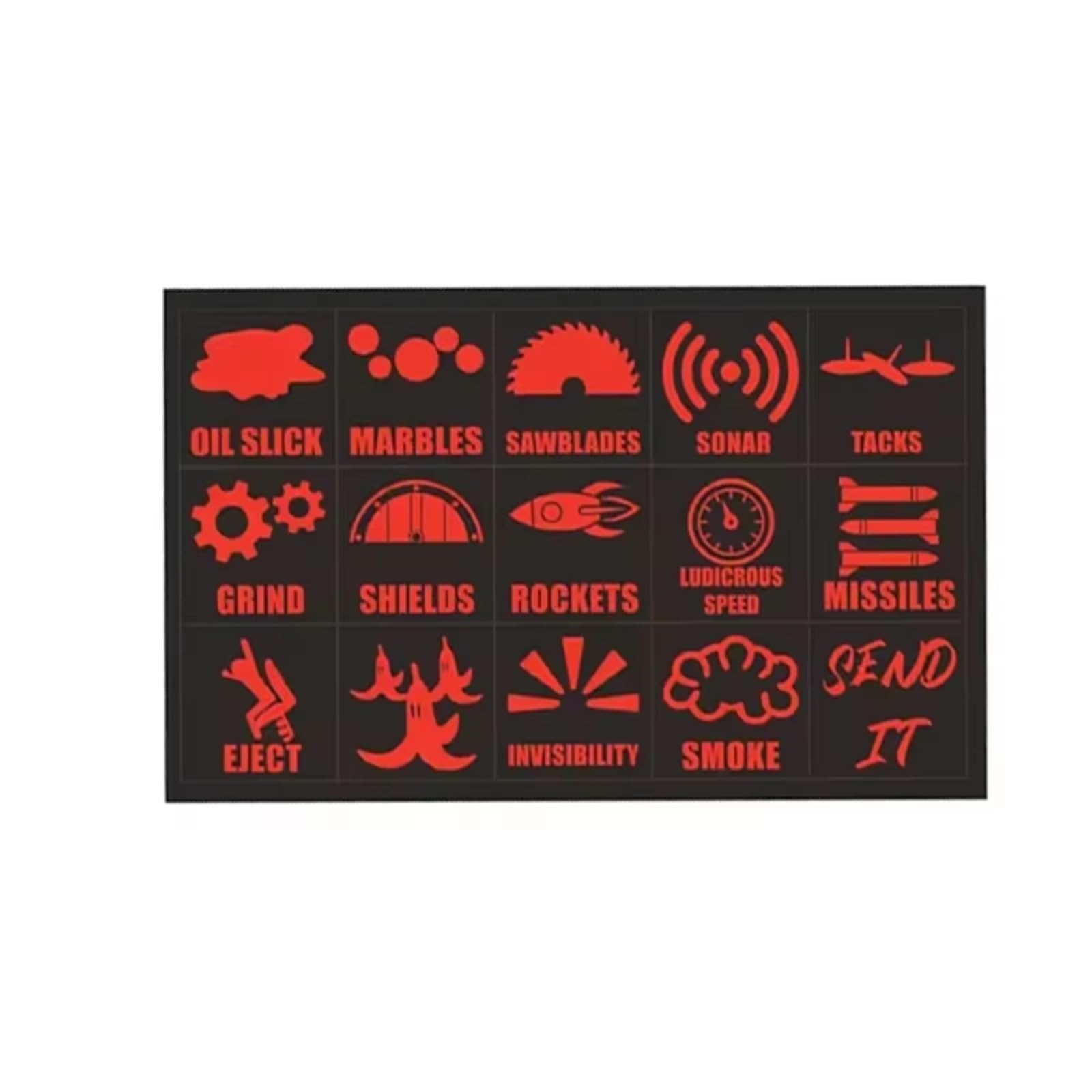 Interior Button Sticker Car Switch Button Stickers Universal PVC Creative Dashboard Console Label Decals Self-Adhesive Interior Decorations