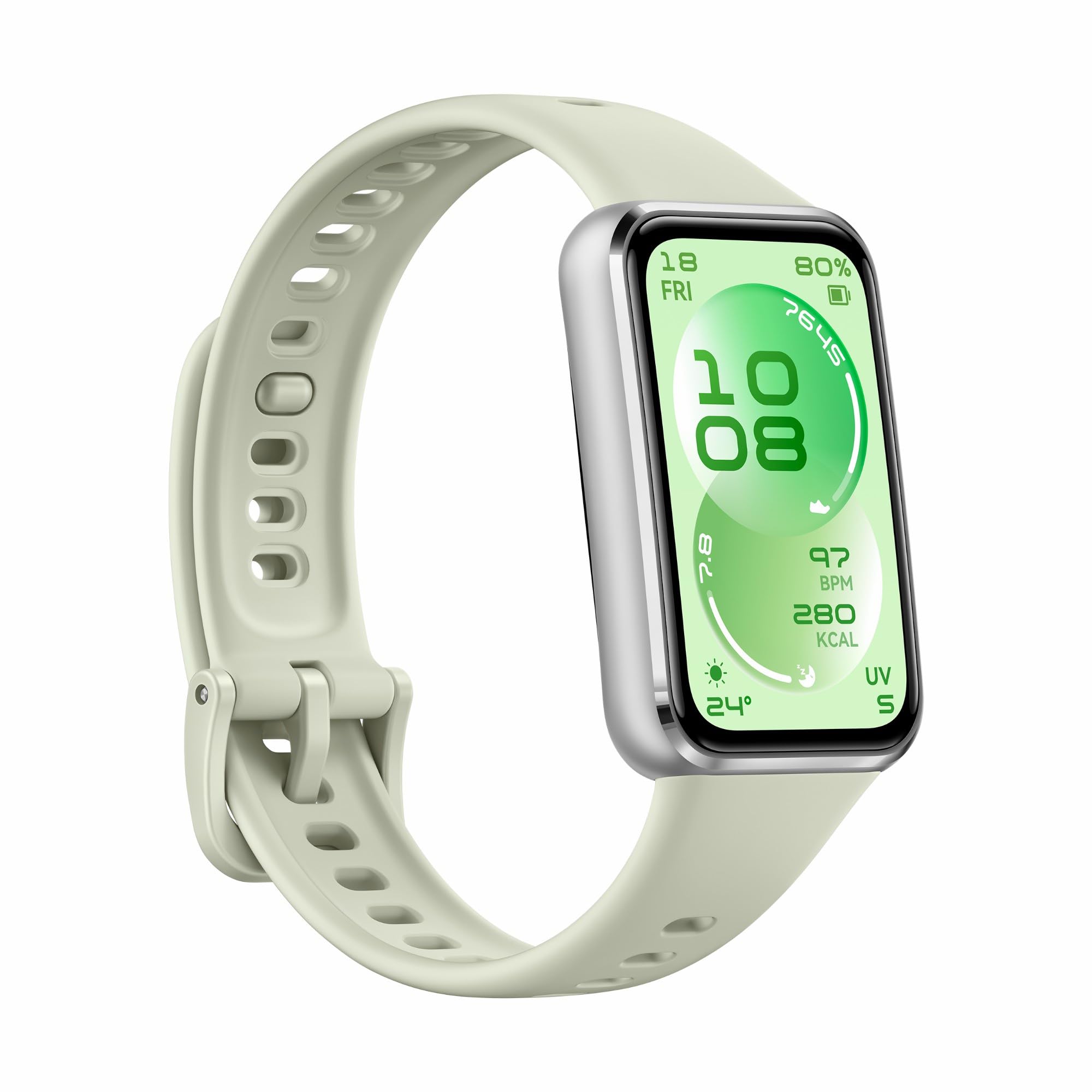 huawei band 11 health & fitness tracker, enhanced sleep tracking, all-day health monitoring, ultra-slim & comfort wear, compatible with ios & android, smart watch, metal (green)