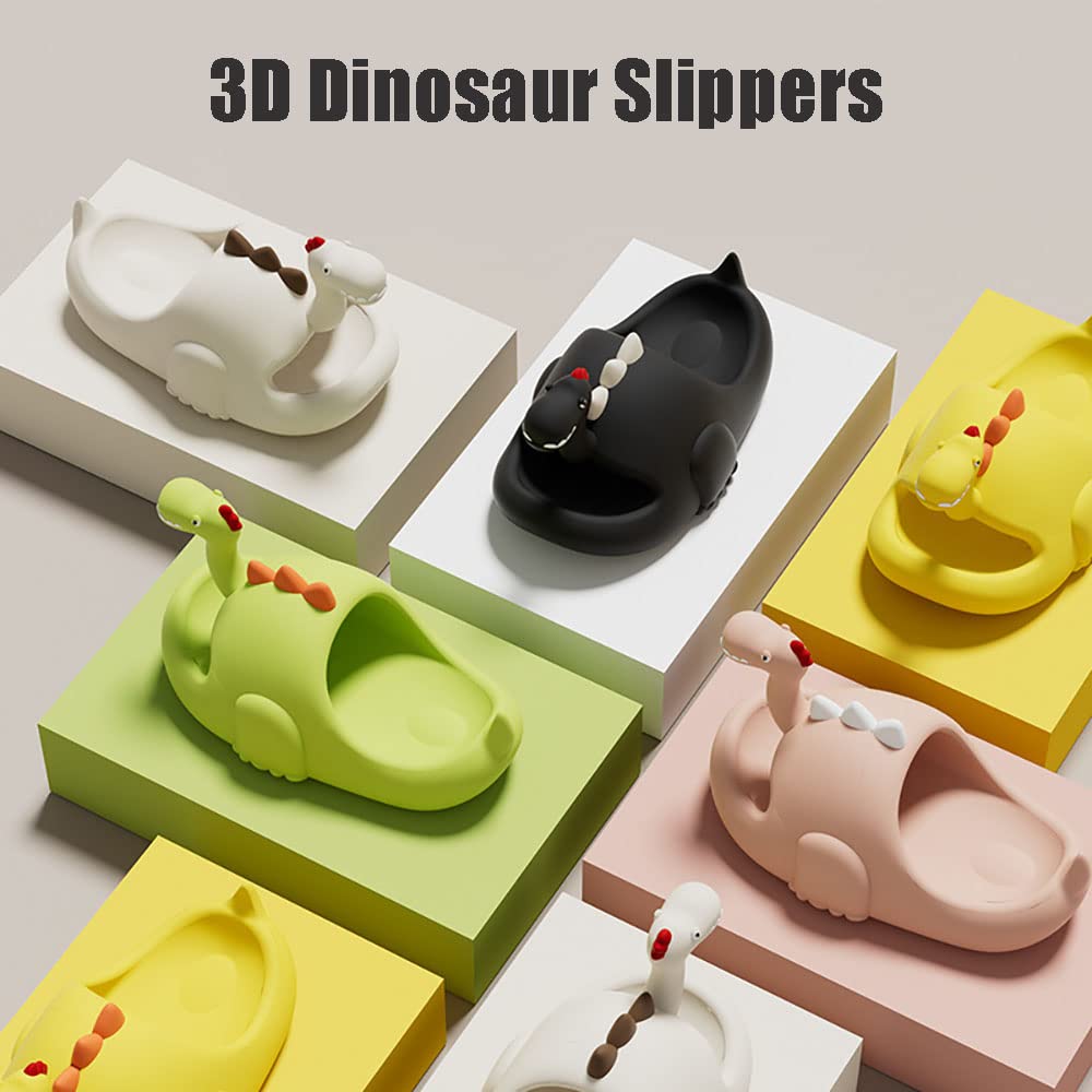 Zureto Sandales de bain amusantes en forme de dinosaure 3D mignonnes à bout ouvert