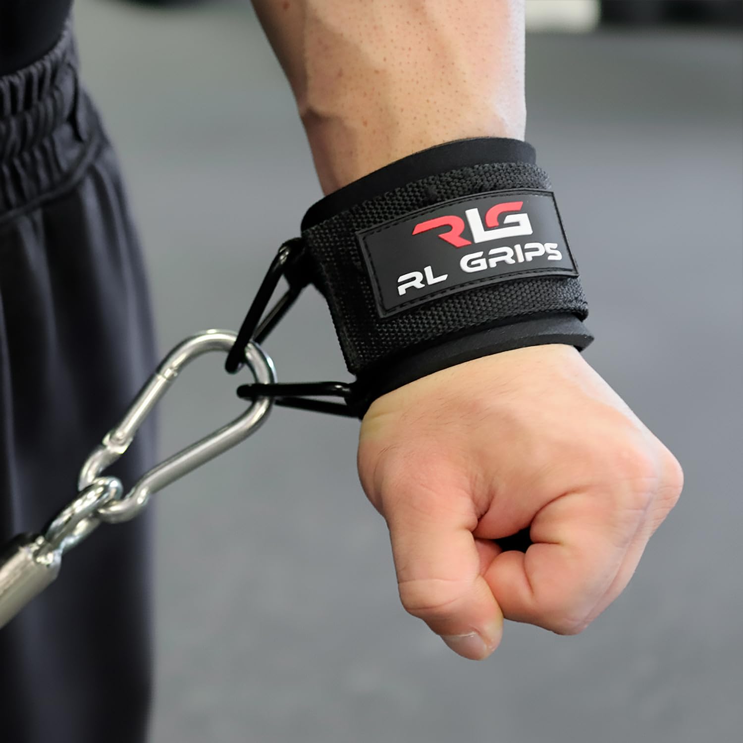 RL Grips - Gym Bands na koła pasowe gimnastyczne z regulacją nadgarstka, na nadgarstek, na nadgarstki, trening na ramionach, trójgłach, kostkach do treningu kablowego