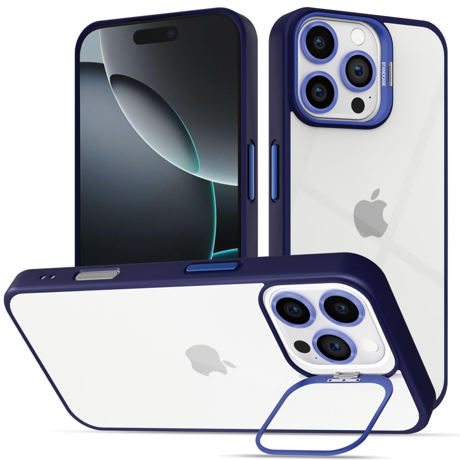 ベース iPhone case 16pro Amazon basics Back Cover for iPhone 16 Pro Max Bracket Stand Case