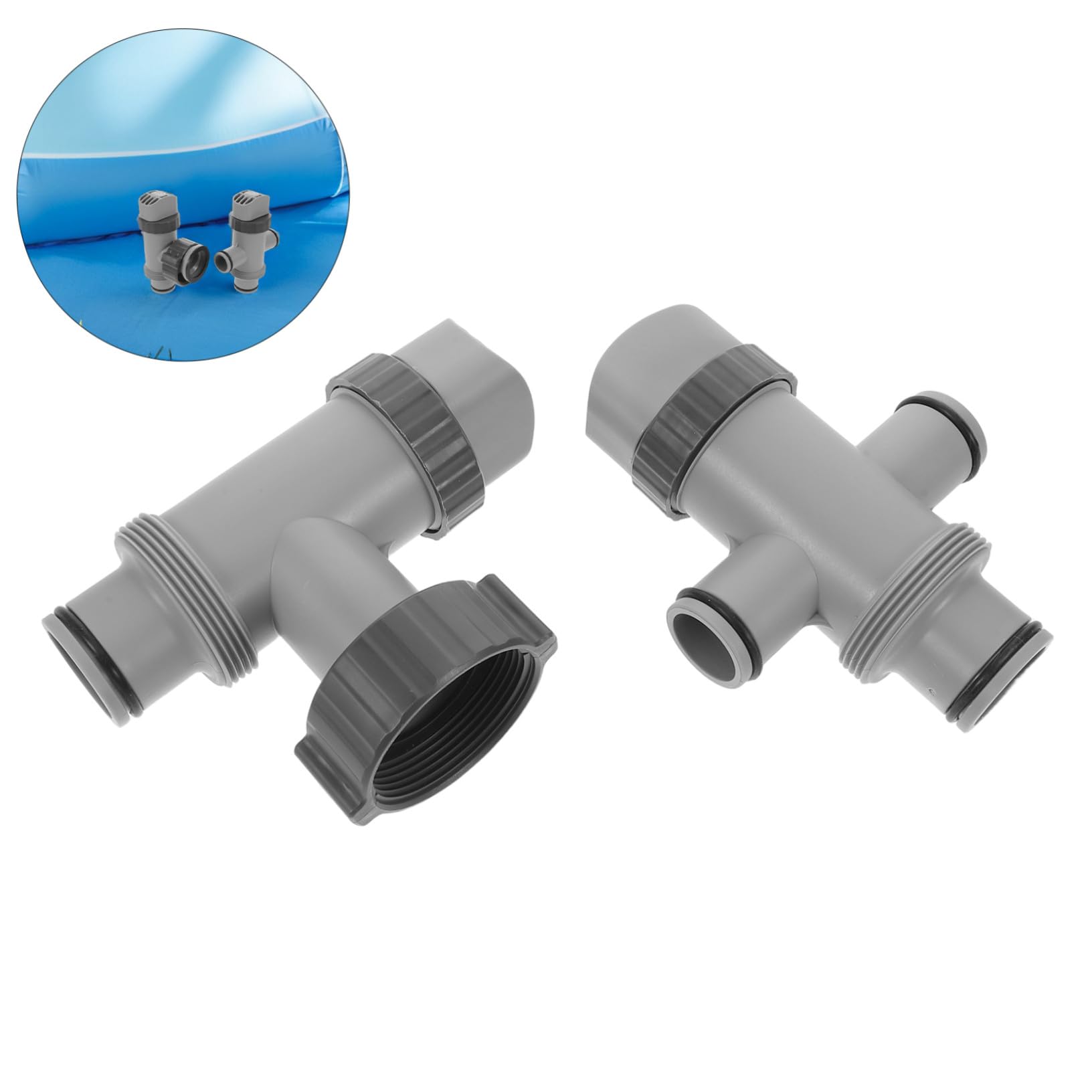 Conjunto de Válvulas de Émbolo para Piscina Repuesto para Sistema de Bomba y Manguera Instalación Fácil Control de Agua y Conexión Hermética para Filtración Segura