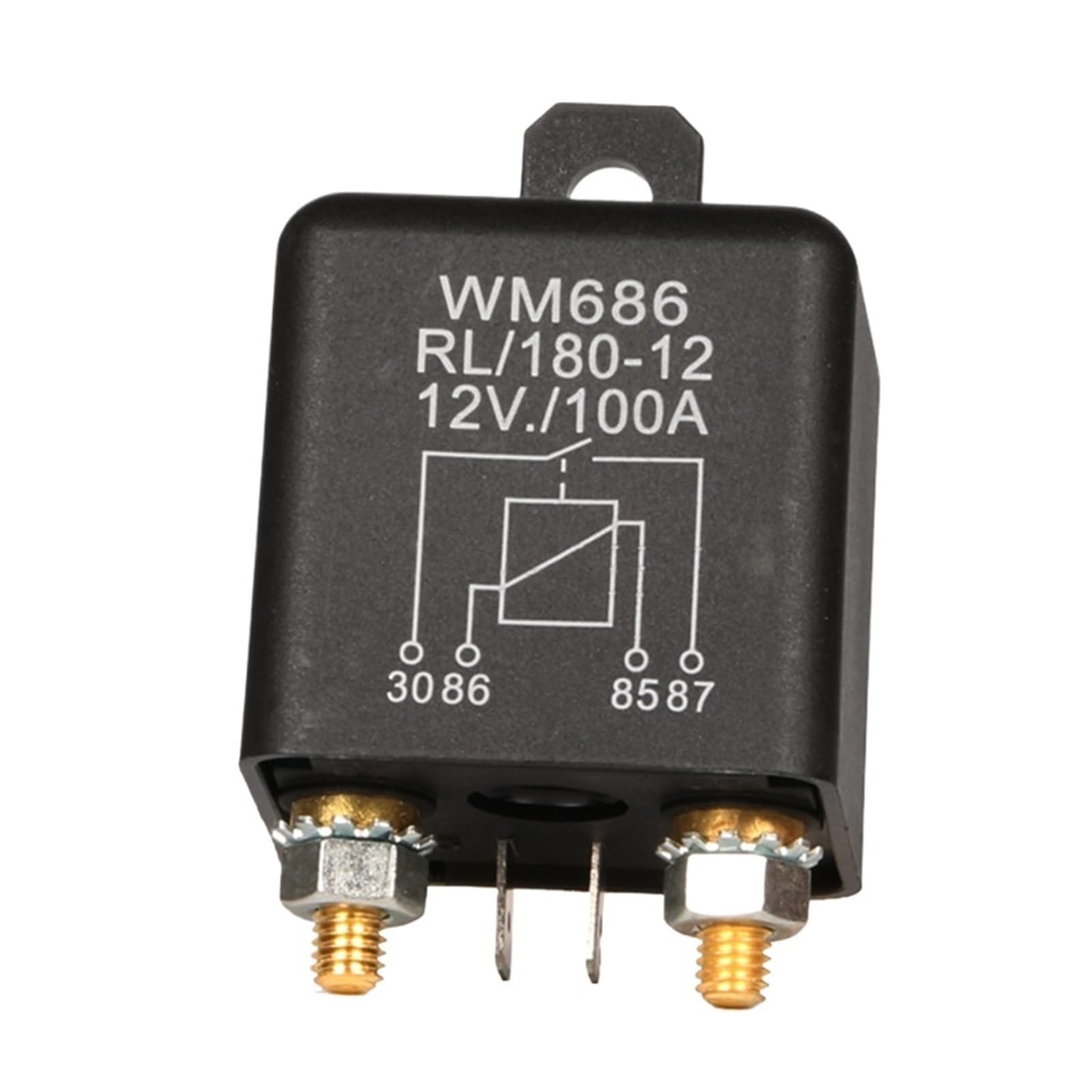 Relais automobile 12V 100A à 4 broches avec interrupteur normalement ouvert