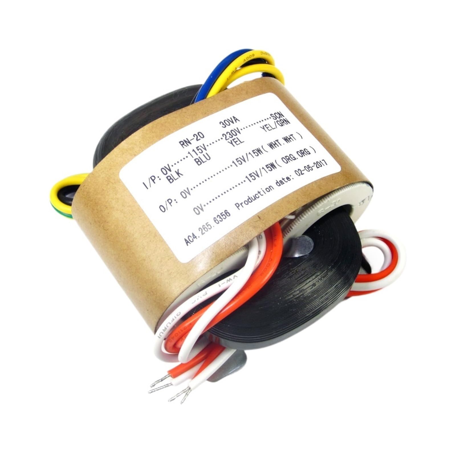 Transformateur de puissance 30W R-Core double 15V pour amplificateur audio - 7