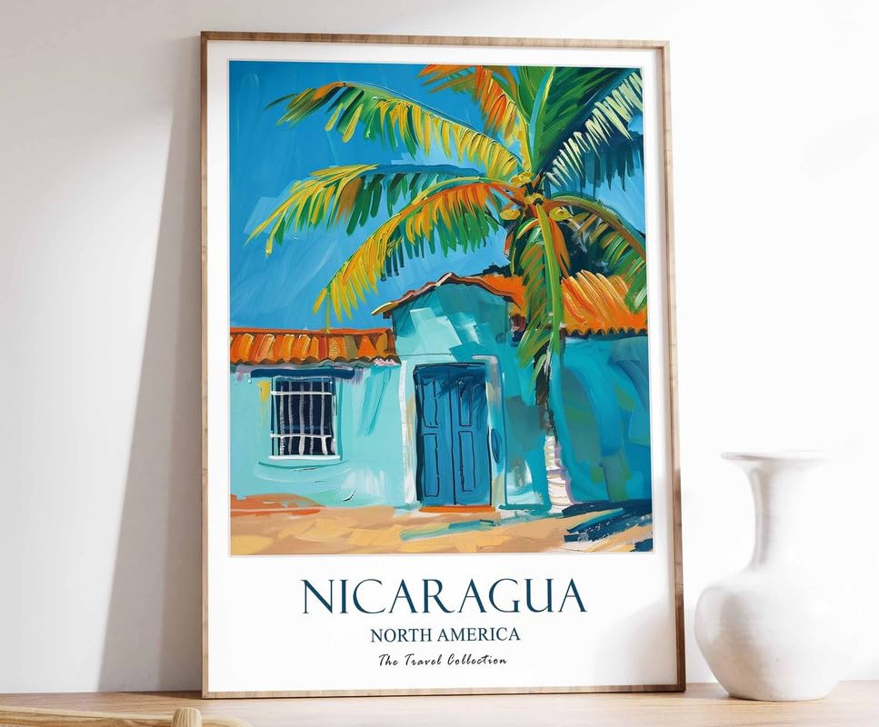 Toile Nicaragua decoration tropicale haut de gamme pour grand espace mural