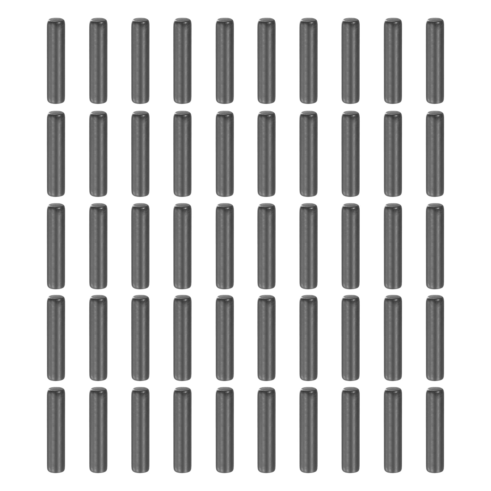 QUARKZMAN 50Pcs Spinotti Cilindrici 3mm x 14mm, Supporti Mensola in Acciaio Inossidabile 304 con Estremità Smussate, Elementi di Fissaggio Metallici per Mensole, Nero