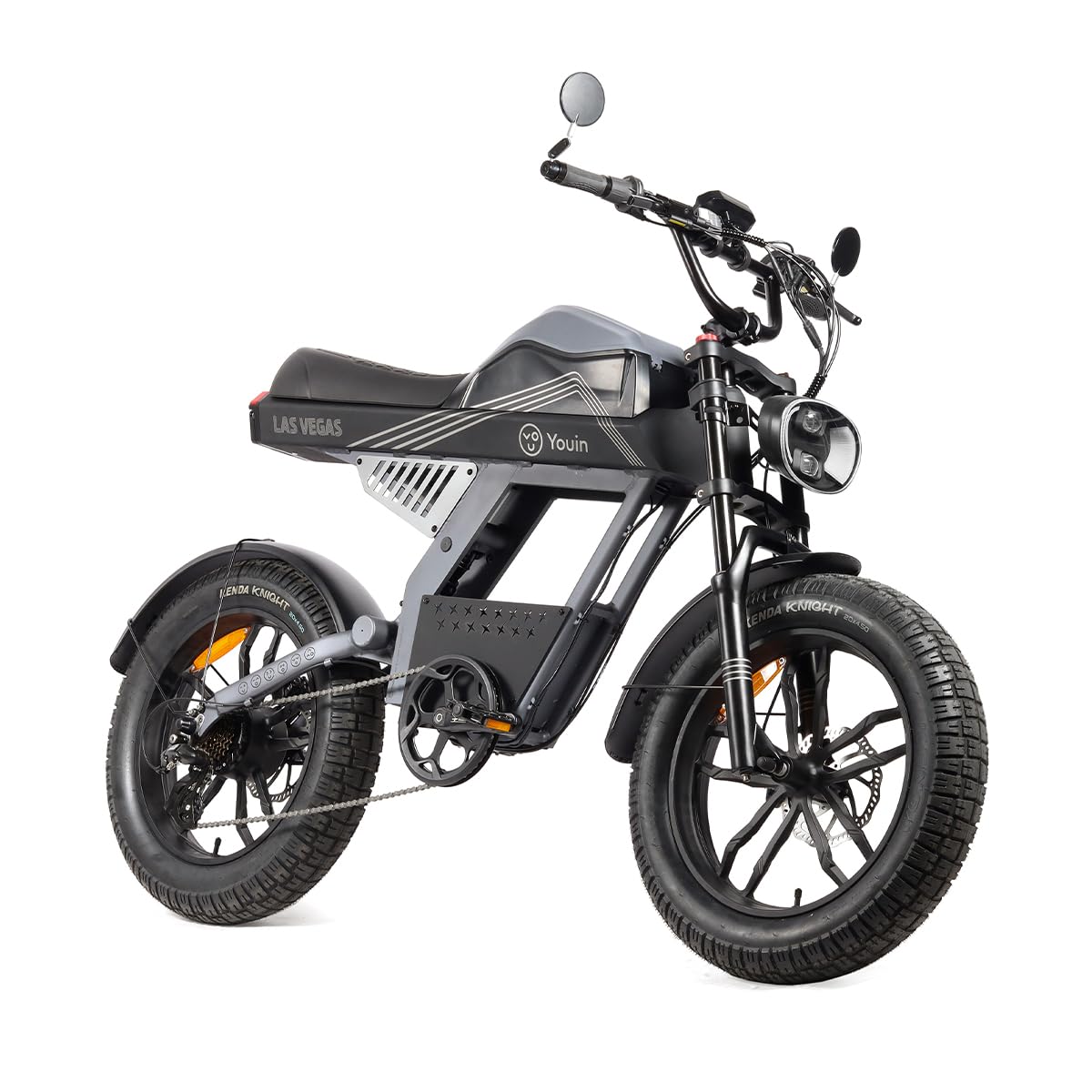 YOUIN NO BULLSHIT TECHNOLOGY Youin BK7100 Vélo électrique pliable Fat Bike 20 pouces 100 km d'autonomie Freins hydrauliques Suspension totale Altus 7 vitesses Changement Écran LCD Batterie