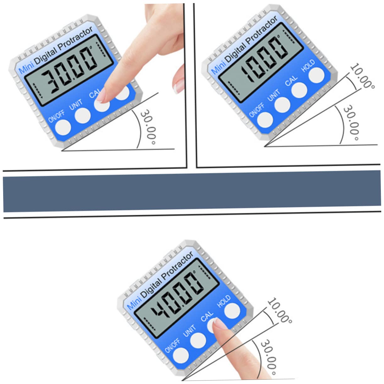 SEWACC Digital Level Box Inclinometer Protractor Angle Gauge Magnetic Measuring Tool Precision Ruler for Industry