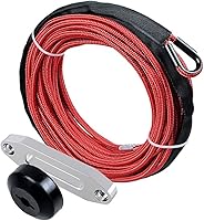 Vista 43 de Astra Depot Cuerda de cabrestante sintética de 12 hebras, 50 pies x 1/4 pulgadas, 7000 libras, protección contra el calor, ATV, UTV, KFI SUV, coche