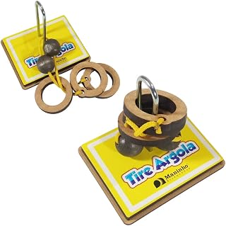 Jogo Desafio Tire Argola Brinquedo Raciocínio Madeira Puzzle Lógico Educativo Didático Para Criança Maninho Brinquedos