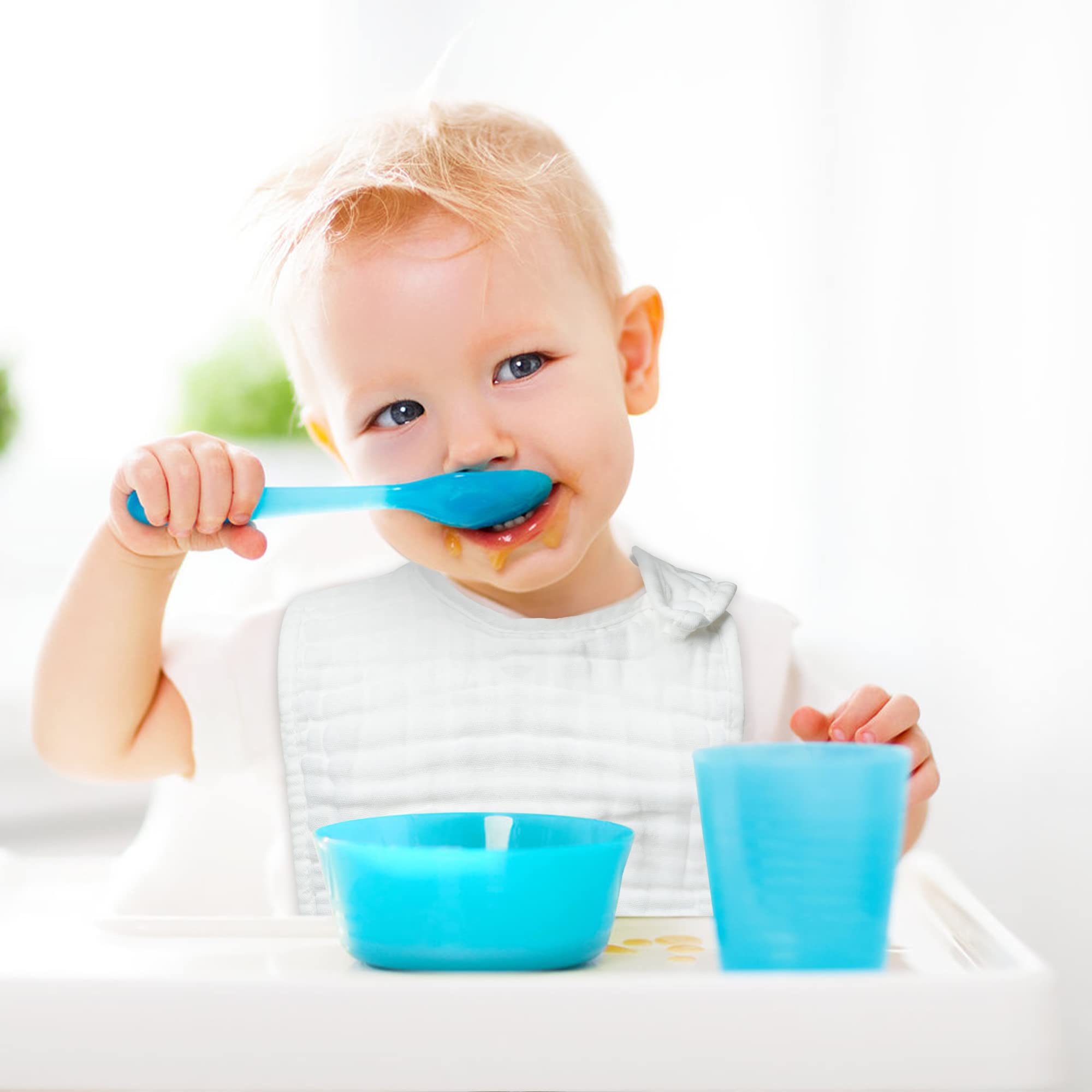 WATINC 10CS Bavoirs en coton absorbant pour bébé nouveau-né pour l'alimentation et la dentition - Bavoirs bandana pour garçons et filles - Bavoirs unisexes pour fête prénatale, cadeau d'anniversaire