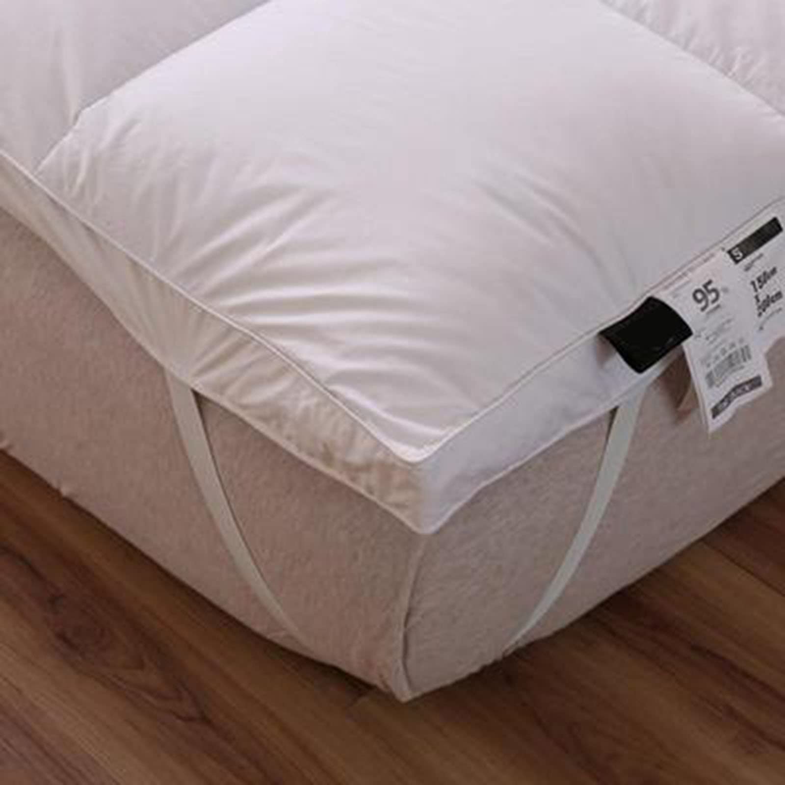 Pluma De Ganso Blanco Topper De ColchóN Relleno, Almohadilla, Un Lujoso Producto para Dormir, 8cm De Espesor Lujo Pluma De Ganso Blanco ColchóN FutóN,150x200cm