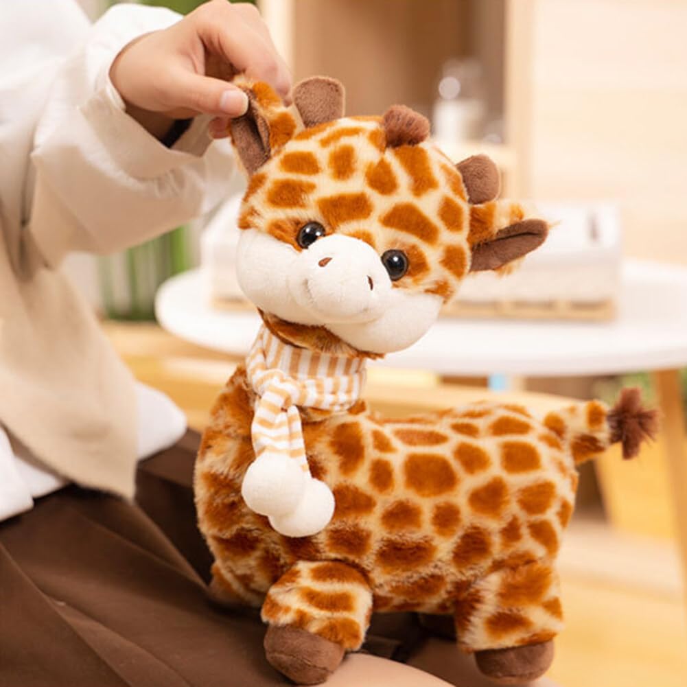 Peluche De Jirafa De 30 Cm De Algodón PP – Juguete Suave Y Esponjoso Para Niños, Ideal Para Abrazar, Decorar Y Regalar En Cumpleaños O Navidad