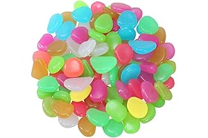100 Pieces Luminous Stones Glow in the Dark Garden Pebbles for your...
