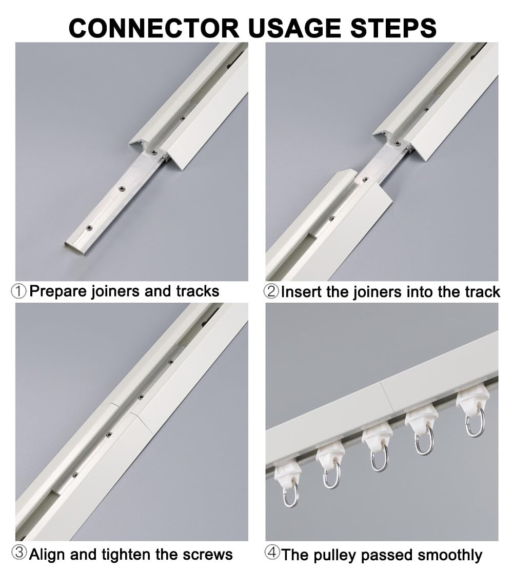 Binario per tende da soffitto, a forma di V, pieghevole, a 90°, per tende, soluzione per la casa e la privacy