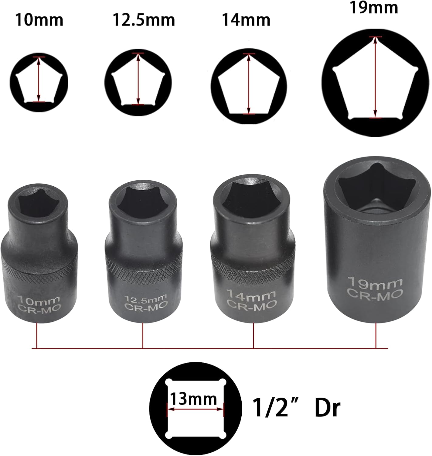 18PCS Brake Caliper Socket Set Kit, Brake Adjusting Tools, Brake Caliper Tool H7 H8 H9 Hex Sockets M14 Compatible for Audi VW Ford Porsche Benz BMW Mazda