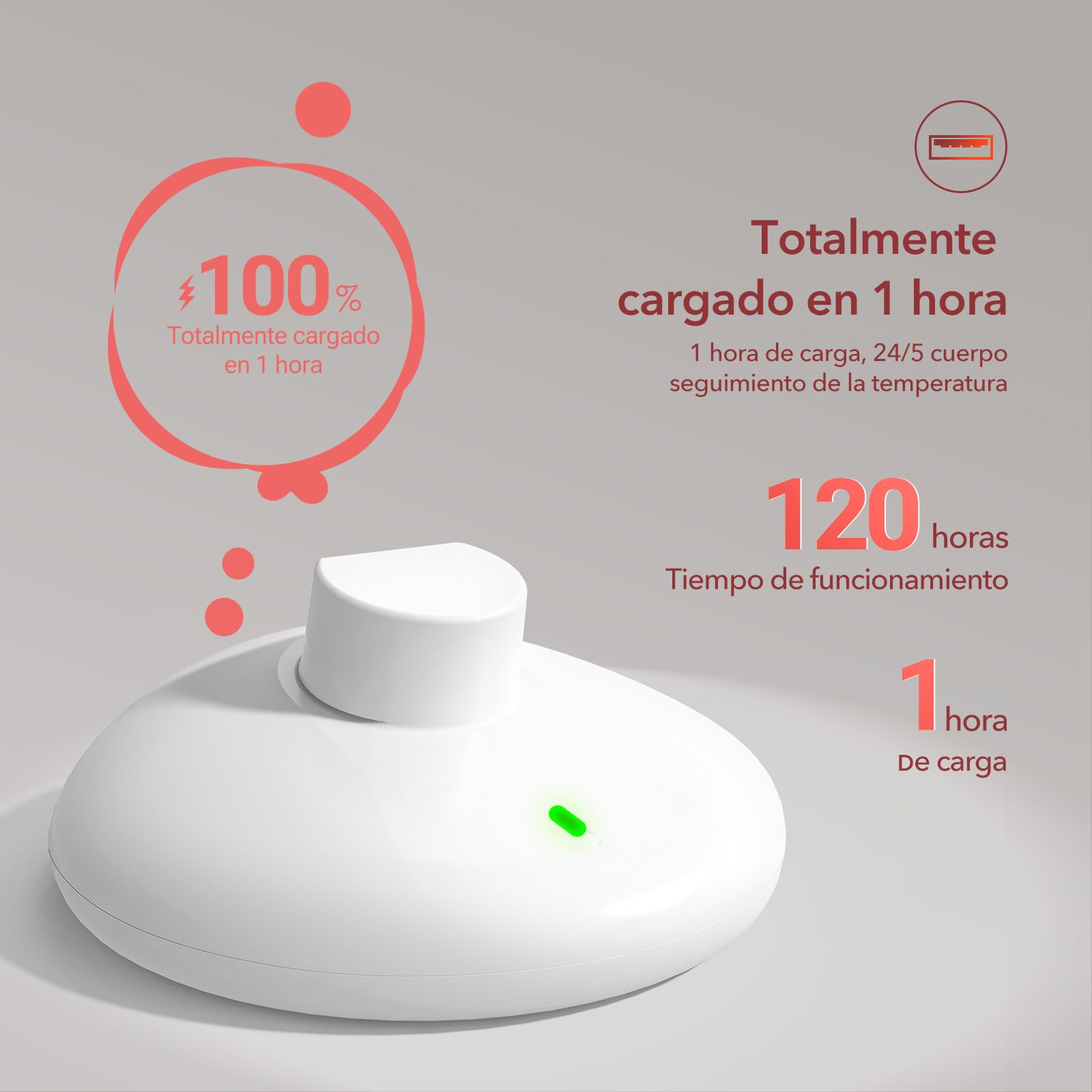 Femometer Anillo Inteligente para Seguimiento de Fertilidad y Ovulación, Sensor de Temperatura con Sincronización Automática (Talla 8)