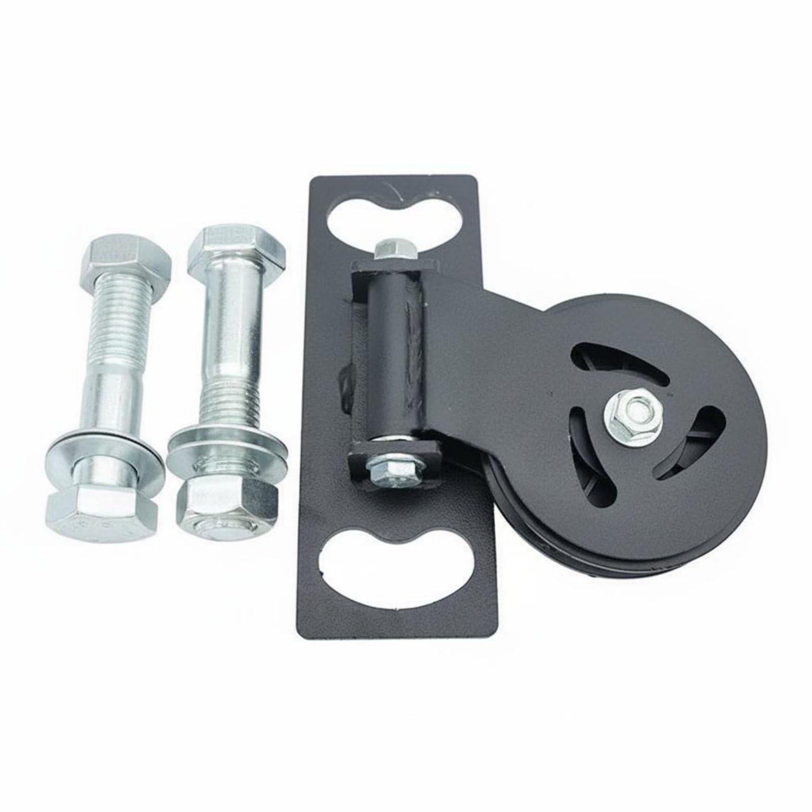 MERIGLARE Exercise Pulley Poulie de Musculation Accessoire Universel pour Rack Mouvement Fluide Corps Acier Installation Simple pour Tirage Latéral Rameur Bas, 18MM, Trou Courbé